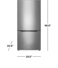 Insignia™ - 30 in. Wide 18.6 Cu. Ft. Bottom Freezer Refrigerator with ENERGY STAR Certification - Stainless Steel – Image 2