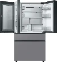 Samsung - 36 in. Wide BESPOKE 23 cu. ft. 4-Door French Door Counter Depth Smart Refrigerator with Beverage Center - Stainless S – Image 3