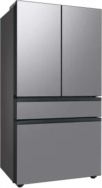 Samsung - 36 in. Wide BESPOKE 23 cu. ft. 4-Door French Door Counter Depth Smart Refrigerator with Beverage Center - Stainless S – Image 1