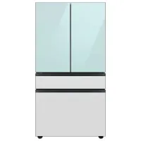 Samsung - 36 in. Wide BESPOKE 29 cu. ft 4-Door French Door Smart Refrigerator with Beverage Center - Morning Blue Glass – Image 3