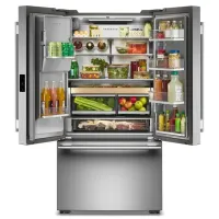 KitchenAid - Counter-Depth French Door Refrigerator with Intelligent Auto Fill - Stainless Steel – Image 3