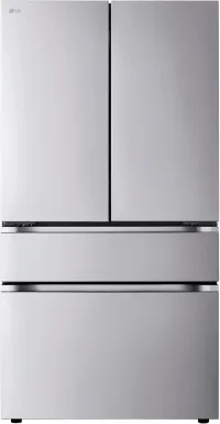 LG - 36-in Standard-Depth MAX 29.6 Cu. Ft. 4-Door French Door Smart Refrigerator with Full-Convert Drawer - Stainless Steel – Image 4