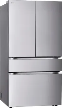 LG - 36-in Standard-Depth MAX 29.6 Cu. Ft. 4-Door French Door Smart Refrigerator with Full-Convert Drawer - Stainless Steel – Image 1