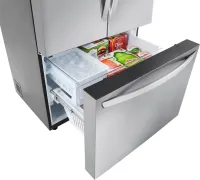 LG - 36-in Counter-Depth MAX 26.5 Cu. Ft. French Door Smart Refrigerator with Internal Water Dispenser - Stainless Steel – Image 4