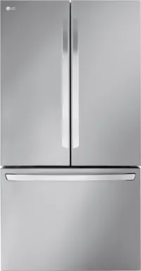 LG - 36-in Counter-Depth MAX 26.5 Cu. Ft. French Door Smart Refrigerator with Internal Water Dispenser - Stainless Steel – Image 1