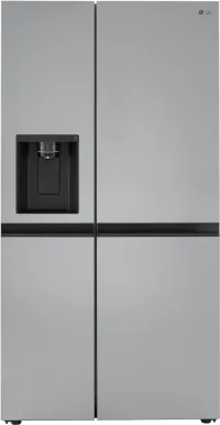 LG - 36-in Wide 22.5 Cu. Ft. Counter-Depth Side-by-Side Refrigerator with Smooth Touch Dispenser - Stainless Steel – Image 2