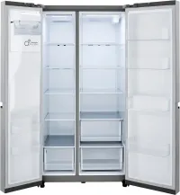 LG - 36-in Wide 22.5 Cu. Ft. Counter-Depth Side-by-Side Refrigerator with Smooth Touch Dispenser - Stainless Steel – Image 5