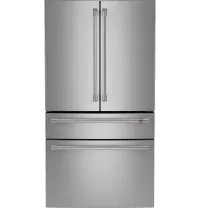 Café - 36 in. Wide 28.7 Cu. Ft. 4-Door French Door Smart Refrigerator with Dual Dispense Autofill Pitcher - Stainless Steel – Image 1