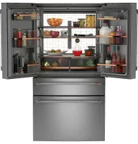 Café - 36 in. Wide 28.7 Cu. Ft. 4-Door French Door Smart Refrigerator with Dual Dispense Autofill Pitcher - Stainless Steel – Image 5
