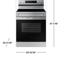 Samsung - 30 in. Wide 4 Elements 6.3 cu. ft. Freestanding Electric Range with WiFi and Steam Clean - Stainless Steel – Image 2