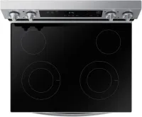 Samsung - 30 in. Wide 4 Elements 6.3 cu. ft. Freestanding Electric Range with WiFi and Steam Clean - Stainless Steel – Image 5