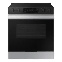 Samsung - 30 in. Wide 5 Elements Bespoke 6.3 Cu. Ft. Slide-In Electric Range with Air Fry - Stainless Steel – Image 4