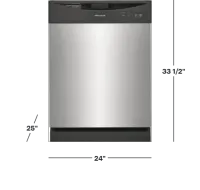 Frigidaire - 24" Front Control Built-In Dishwasher with Energy Saver Dry, 62dba - Stainless Steel – Image 2