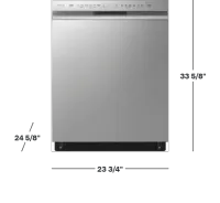 LG - 24-in Front Control Built-In Stainless Steel Tub Dishwasher with 3rd Rack, Quadwash, and 48dBA - Stainless Steel – Image 3