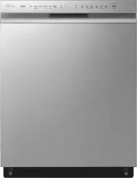 LG - 24-in Front Control Built-In Stainless Steel Tub Dishwasher with 3rd Rack, Quadwash, and 48dBA - Stainless Steel – Image 1