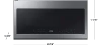 Samsung - 2.1 Cu. Ft. Over-the-Range Microwave with Sensor Cooking and Wi-Fi Connectivity - Stainless Steel – Image 2