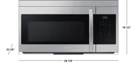 Samsung - 1.6 cu. ft. Over-the-Range Microwave with Auto Cook - Stainless Steel – Image 3