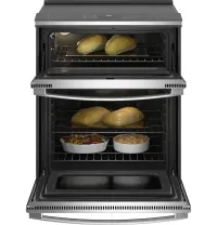 GE Profile™ 30" Smart Slide-In Electric Double Oven Convection Fingerprint Resistant Range – Image 4