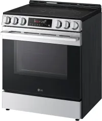 LG - 30-in Wide 6.3 Cu. Ft. Slide-In Electric True Convection Smart Range with 5 Elements, Air Fry and Flex Control Knobs - Sta – Image 1