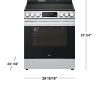 LG - 30-in Wide 6.3 Cu. Ft. Slide-In Electric True Convection Smart Range with 5 Elements, Air Fry and Flex Control Knobs - Sta – Image 4