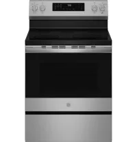 GE Profile - 30" Wide 5 Elements 5.3 Cu. Ft. Freestanding Electric Convection Range w/ Steam Clean, Air Fry, and EasyWash Oven  – Image 5