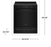 Whirlpool - 30 in. Wide 5 elements 5.3 cu. ft. Slide-In Electric Range with No Preheat and Slow Cook Modes - Black – Image 3