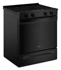 Whirlpool - 30 in. Wide 5 elements 5.3 cu. ft. Slide-In Electric Range with No Preheat and Slow Cook Modes - Black – Image 1