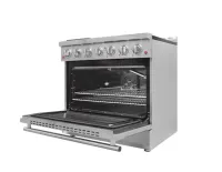 DURO 36-in 6 burners 5.5-cu ft Convection Oven Freestanding Natural Gas Range ( Stainless Steel ) – Image 3