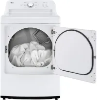 LG - 7.3 Cu. Ft. Electric Dryer with Sensor Dry - White – Image 4