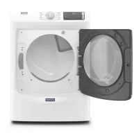Maytag - 7.3 Cu. Ft. Stackable Electric Dryer with Extra Power Button - White – Image 4
