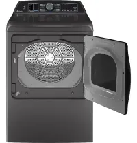 GE Profile - 7.4 Cu. Ft. Smart Electric Dryer with Steam, Sanitize Cycle and Sensor Dry - Gray – Image 3