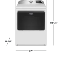 Maytag - 7.4 Cu. Ft. Smart Electric Dryer with Extra Power and Advanced Moisture Sensing - White – Image 2