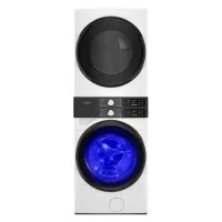 Whirlpool - Smart Front Load Laundry Tower 4.5 Cu. Ft. Washer and 7.4 Cu. Ft. Electric Dryer with UV Clean Technology - White – Image 1
