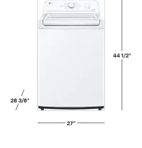 LG - 4.1 Cu. Ft. High-Efficiency Top Load Washer with TurboDrum Technology - White – Image 2