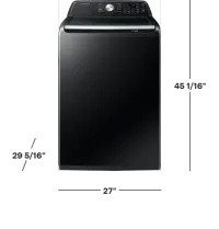 Samsung - 4.7 Cu. Ft. High-Efficiency Smart Top Load Washer with Active WaterJet - Black – Image 2