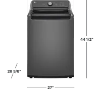 LG - 4.1 Cu. Ft. High-Efficiency Top Load Washer with TurboDrum Technology - Monochrome Grey – Image 2