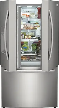 Frigidaire - Gallery 36 in. Wide 27.8 Cu. Ft. French Door Refrigerator with Adjustable Temp Drawer - Smudge Proof Stainless Ste – Image 3