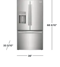 Frigidaire - Gallery 36 in. Wide 27.8 Cu. Ft. French Door Refrigerator with Adjustable Temp Drawer - Smudge Proof Stainless Ste – Image 2