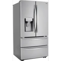 LG - 28 Cu. Ft. 4 Door French Door Smart Refrigerator with Dual Ice with Craft Ice and Double Freezer - Stainless Steel – Image 1