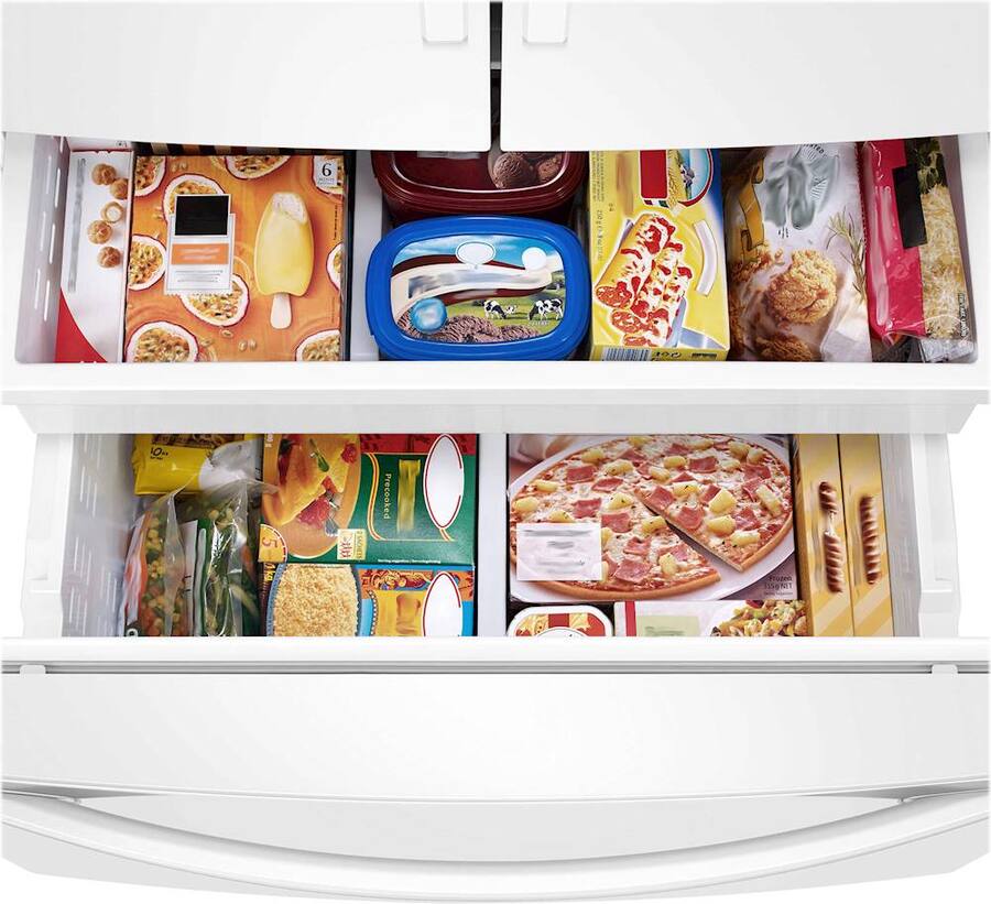 Samsung - 27 cu. ft. Large Capacity 3-Door French Door Refrigerator with External Water & Ice Dispenser - White – Image 4