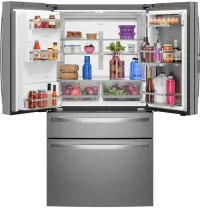 GE Profile - 36 in. Wide 22.43 Cu. Ft. Smart Counter-Depth 4-Door French Door Refrigerator with Energy Star and Kitchen Assista – Image 4