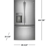 GE Profile - 36 in. Wide 22.1 Cu. Ft. French Door Counter-Depth Refrigerator with Hands-Free AutoFill - Stainless Steel – Image 2