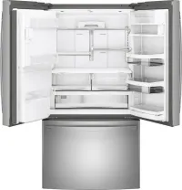 GE Profile - 36 in. Wide 22.1 Cu. Ft. French Door Counter-Depth Refrigerator with Hands-Free AutoFill - Stainless Steel – Image 4