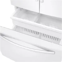 Samsung - 27 cu. ft. Large Capacity 3-Door French Door Refrigerator with External Water & Ice Dispenser - White – Image 4