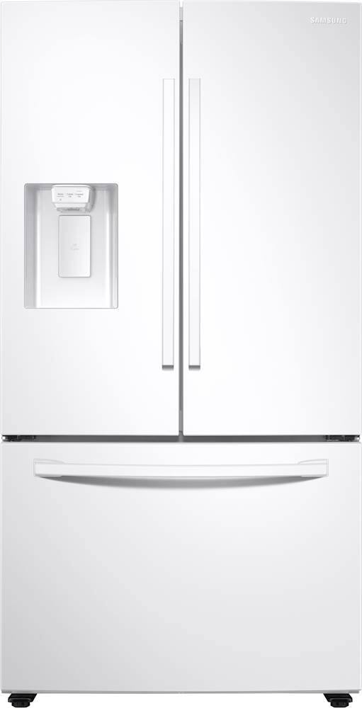 Samsung - 27 cu. ft. Large Capacity 3-Door French Door Refrigerator with External Water & Ice Dispenser - White – Image 5