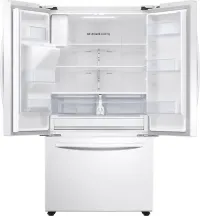 Samsung - 27 cu. ft. Large Capacity 3-Door French Door Refrigerator with External Water & Ice Dispenser - White – Image 3