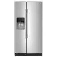KitchenAid - 36 in. Wide 21 cu. ft. Counter-Depth Side-by-Side Refrigerator with Exterior Ice - Stainless Steel – Image 1