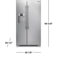 Frigidaire - Professional 36 in. Wide 22.3 Cu. Ft. Side by Side Counter Depth Refrigerator - Smudge Proof Stainless Steel – Image 2