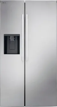 LG - 36-in Wide 26.6 Cu. Ft. Side-by-Side Smart Refrigerator with External Ice and Water - Stainless Steel – Image 1