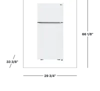 LG - 30-in Wide 20.2 Cu. Ft. Top Freezer Refrigerator - White – Image 2